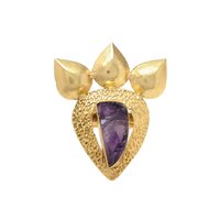 New arrival amethyst hydro designer golden ring for woman