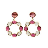New arrival drop multi gemstone earring set