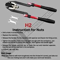 NCG Manual Heavy Duty H2 Insert (Rivet) Nut Hand Tool