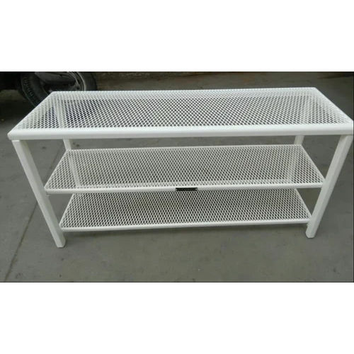 Shoe Rack Powder Coated - Color: White