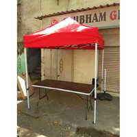 Folding Gazebo Tent - Brown Polyester, Ideal For Camping Activities With Enhanced Weather Resistance