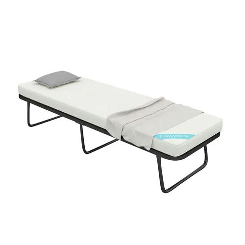 Folding Roll Over Bed With Mattress - Material: Mild Steel