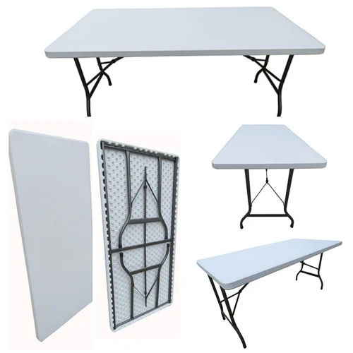 Folding Square Table - Color: White