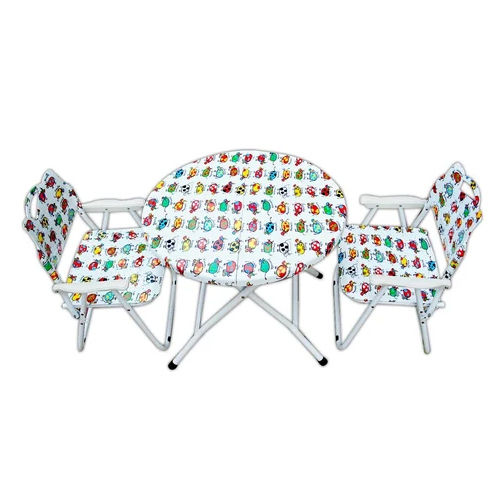 Kindergarten Table And Chair - Color: White