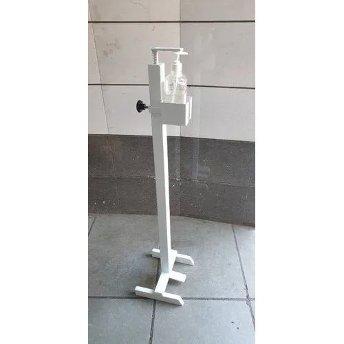 Foot Operated Sanitizer Stand - Color: White