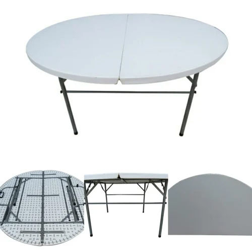 Folding Round Table - Color: White