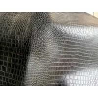 Upholstery Crust Leather - Leather Material , Black Color , Non-woven Style , Plain Pattern , Ideal For Industrial Upholstery Applications