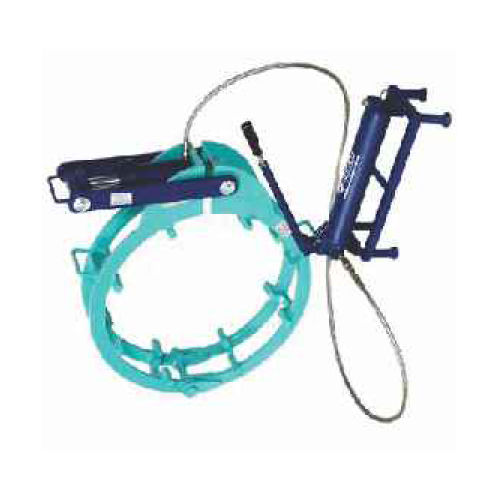 External Pipe Hydraulic Clamp - Color: Green And Blue