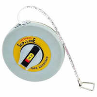 Freemans Top Line Measuring Tape - Stainless Steel, 15 Meter Length, Sleek White Color, Compact 2.5 Inch Height, No Power Supply Required