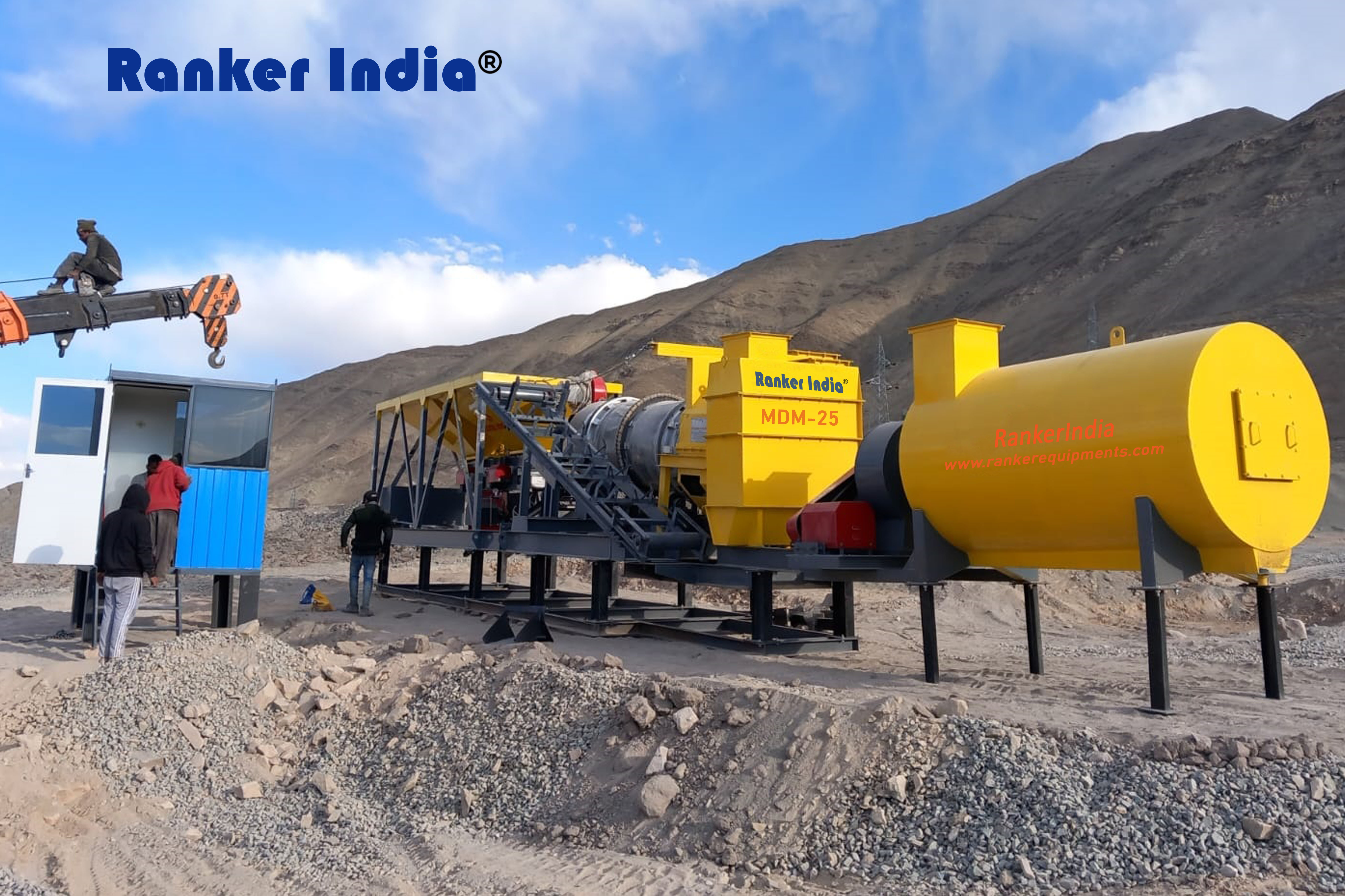 Asphalt Drum Mix Plant - Ms Steel, 45tph To 60tph Capacity | Computerized, Automatic Grade, Frequency Speed Control Cooling System, 340 Power, Vibration Frequency 1