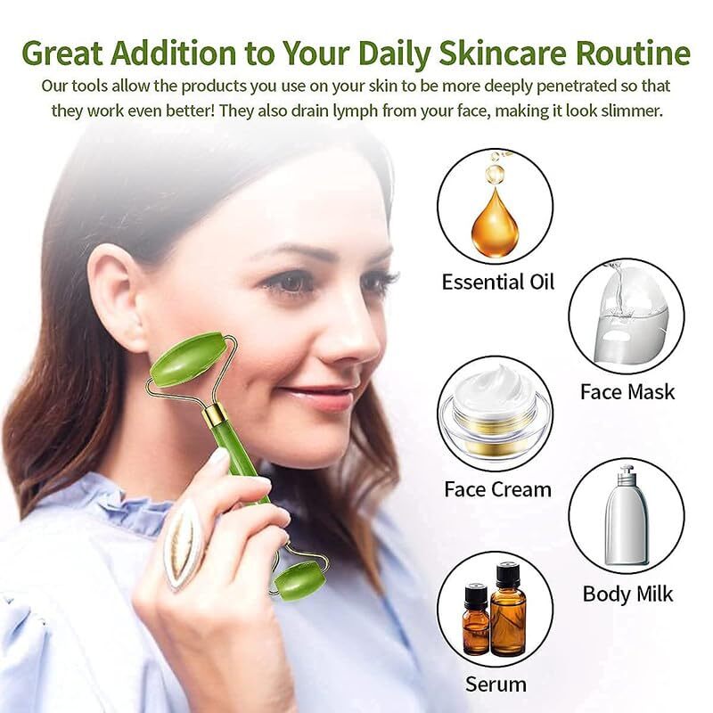 Facial Massager Jade Roller - Color Code: Multi-colour
