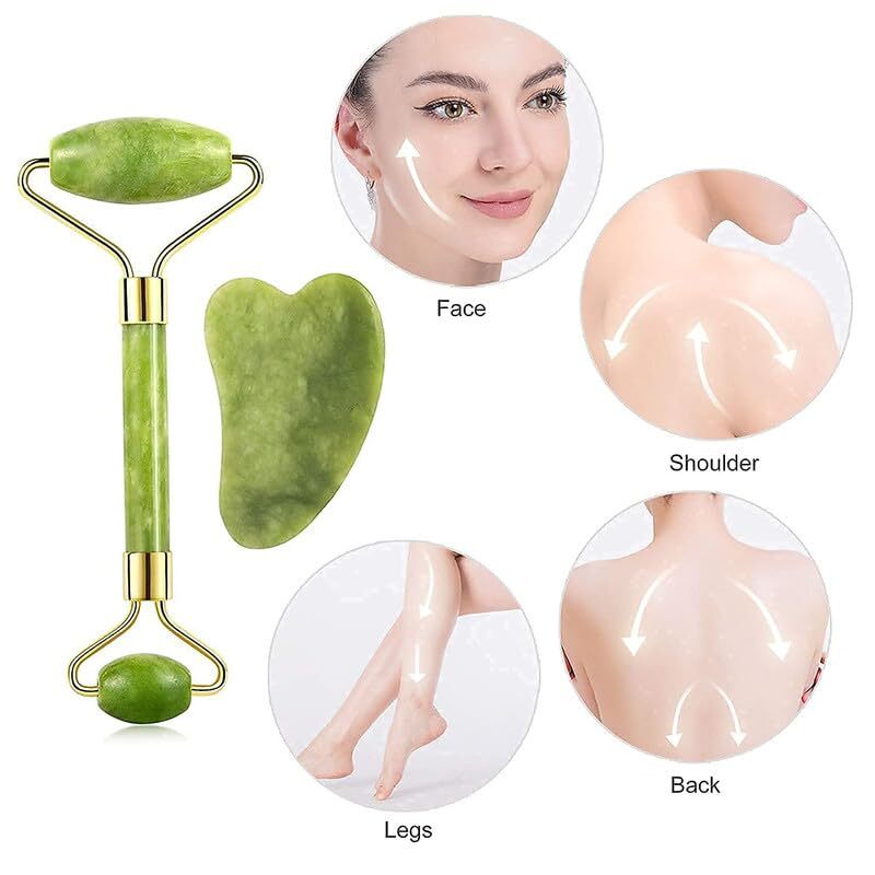 Facial Massager Jade Roller - Color Code: Multi-colour