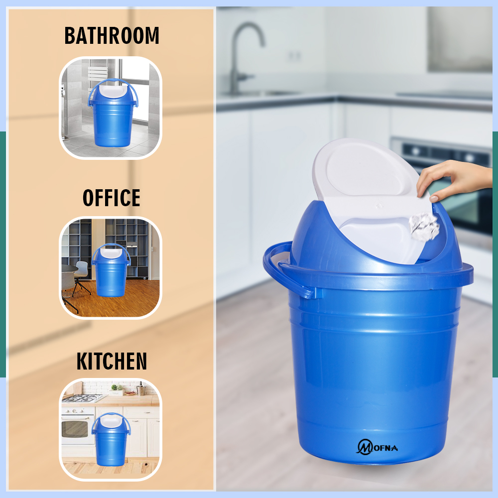 Plastic Swing Lid Dustbin - Capacity: 11-15 Ltr
