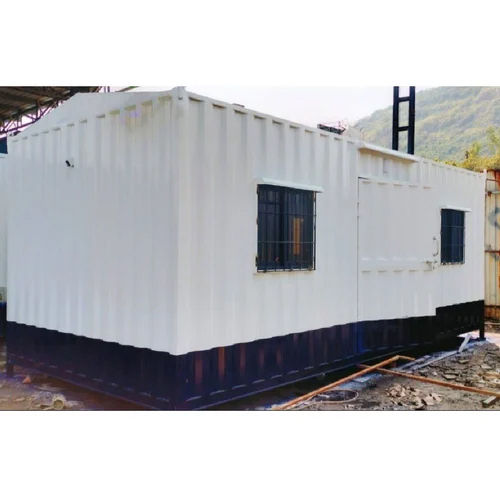 Rectangular Portable Office Cabin - Color: White