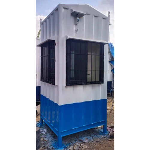 Portable Security Cabins - Durable Steel, Stylish White and Blue Design | Easy Transport and Installation, Customizable Features, Secure Locking System
