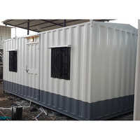 Prefab Portable Office Cabin - Color: White And Blue
