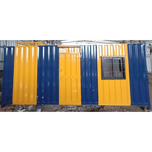 Portable Container Office Cabin - Color: Blue And Yellow