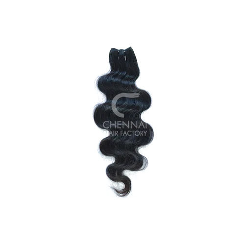 26 Inch Body Wave Raw Human Hair Extension - Color: Black