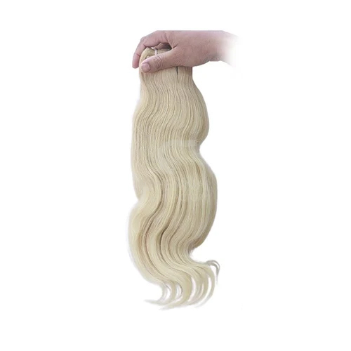 24 Inch Blond Straight Premium Quality Virgin Natural Process Human Hair Extensions - Human Hair Type: Italian