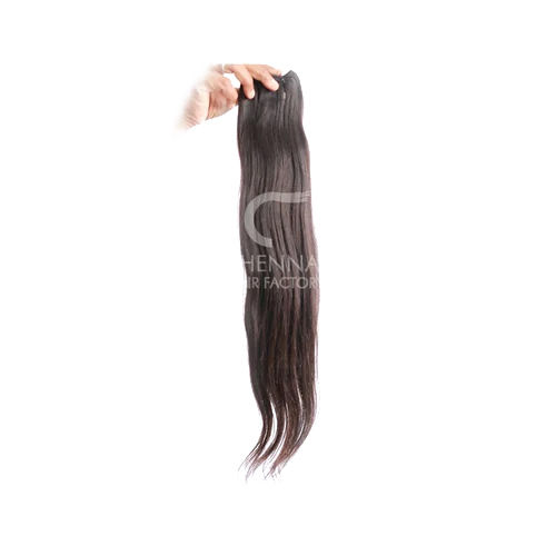 Limited-time Deal 12 Inch Raw Natural Straight Human Hair Extension - Color: Black