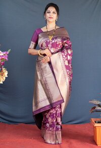 Kanchipuram Pure Silk Handloom Saree With Pure Jari