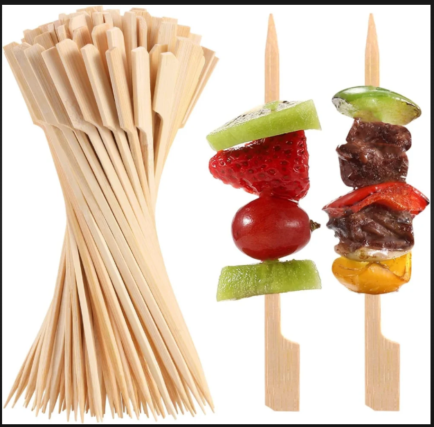 Gun Skewers 4" - Stainless Steel, Compact Design for Efficient Cooking and Barbecuing Experience