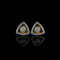 18 KT Gold Trillion Shape Earrings