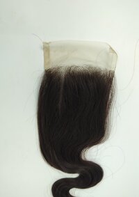 Wholesale Indian Transparent Lace Natural Color Body Wave Human Hair Closure