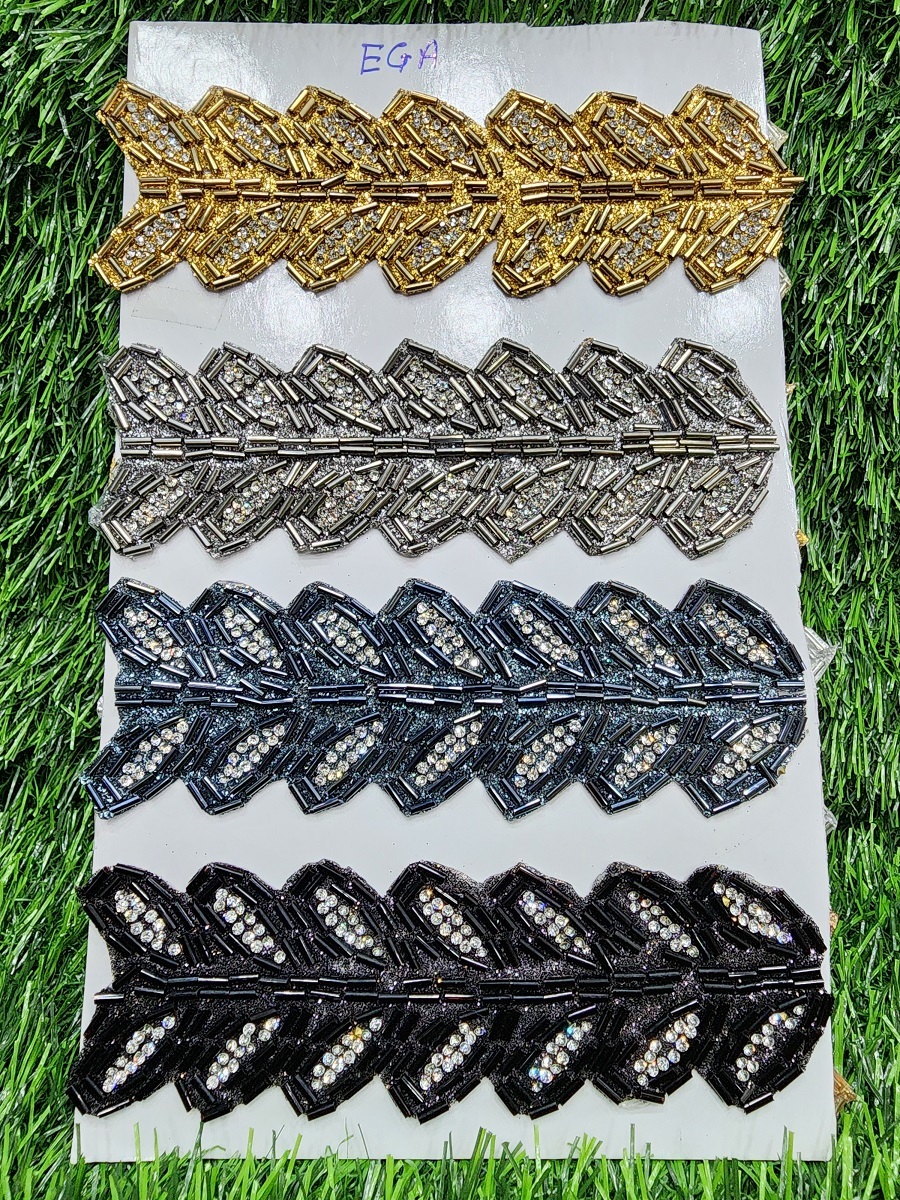Jacquard Laces - Organza Fabric, One-sided, White Color | Embroidered Design With Delicate Beadwork For Wedding Dresses, Evening Gowns, And Blouses