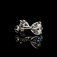 White Gold Diamond Stud | 6 Carat TW | 6 Prongs | SK Diam