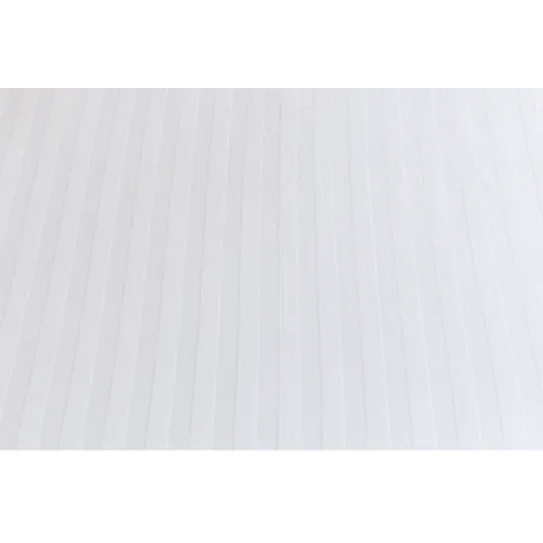 सफेद कॉटन साटन स्ट्राइप फैब्रिक