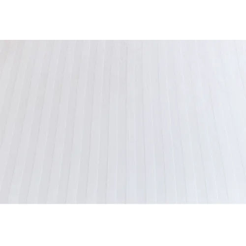 White Cotton Satin Stripe Fabric - Attributes: Light In Weight