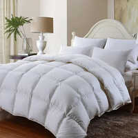 Double Bed Quilt - 100% Cotton, Double Size With Elegant Box Pattern And Durable Woven Technics