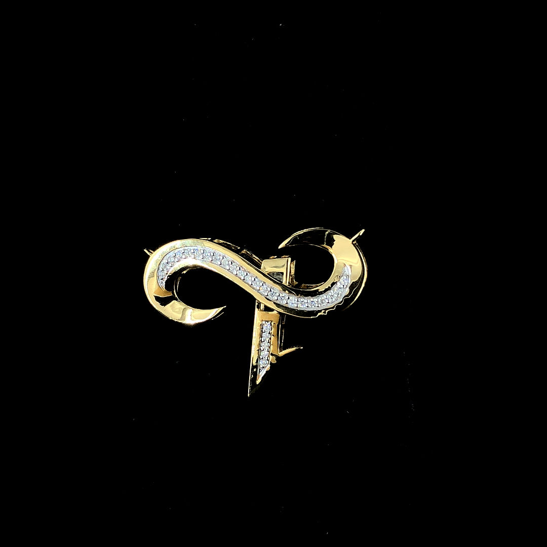 18KT Yellow Gold Infinity Pendant by SK Diam : Embrace the Infinite