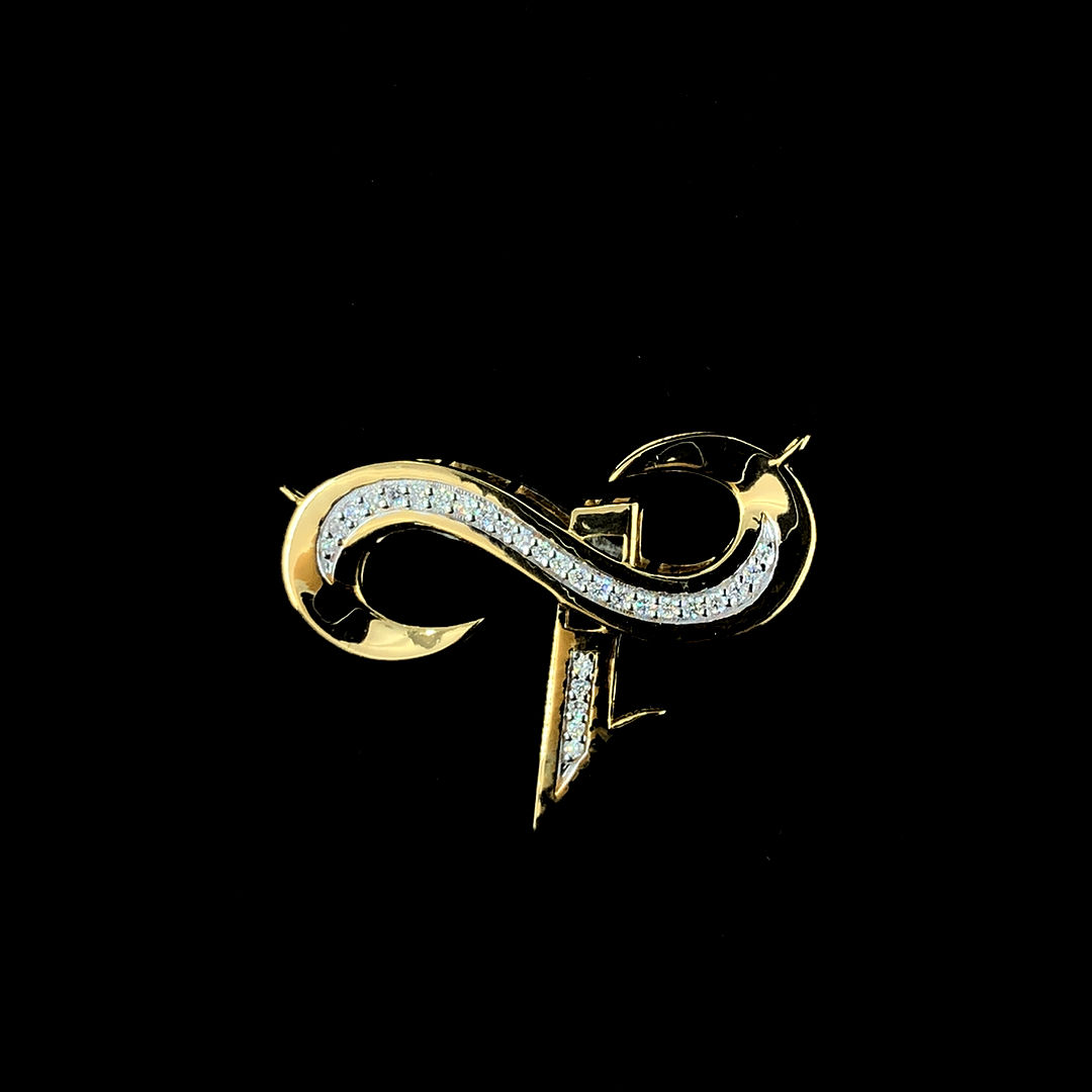 18KT Yellow Gold Infinity Pendant by SK Diam : Embrace the Infinite