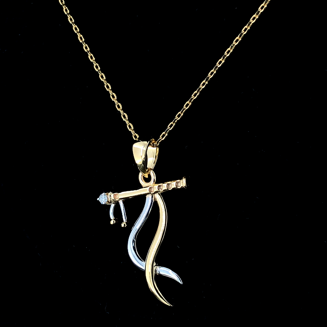 Gold Daimond Designer Pendant - Diamond Type: Synthetic