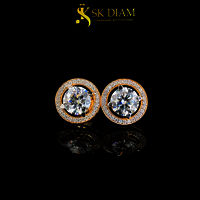 Diamond Stud Earrings by SK Diam | 18KT Gold and 6.560 Carat | Eternal Brilliance