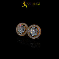 Diamond Stud Earrings by SK Diam | 18KT Gold and 6.560 Carat | Eternal Brilliance