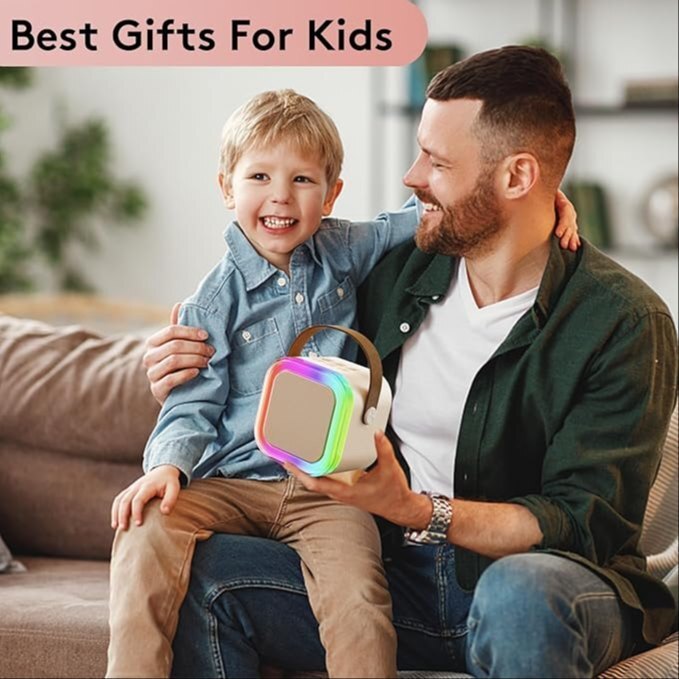 Mitsico Karaoke Microphone Speaker - Multicolor Abs, Free Size | Portable Bluetooth Connectivity, Compact Design For Parties And Gatherings