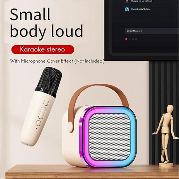 Mitsico Karaoke Microphone Speaker - Multicolor Abs, Free Size | Portable Bluetooth Connectivity, Compact Design For Parties And Gatherings