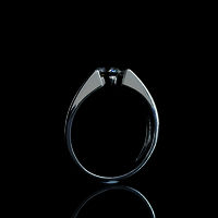 Solitaire Diamond Mens Ring in White Gold | SK Diam