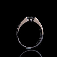 Solitaire Diamond Mens Ring in White Gold | SK Diam