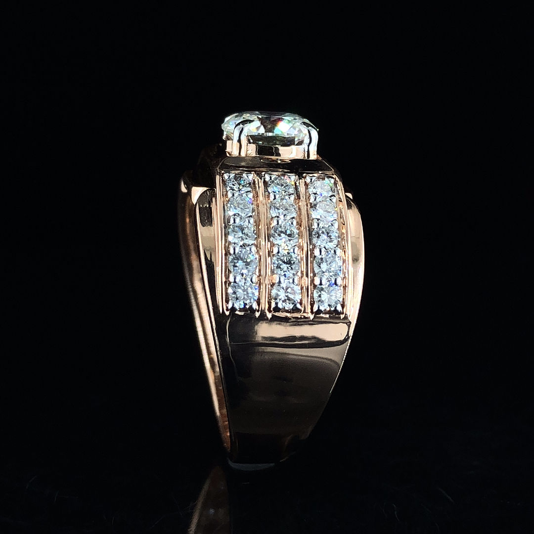 Rose Gold Diamond Ring for Men | SK Diam