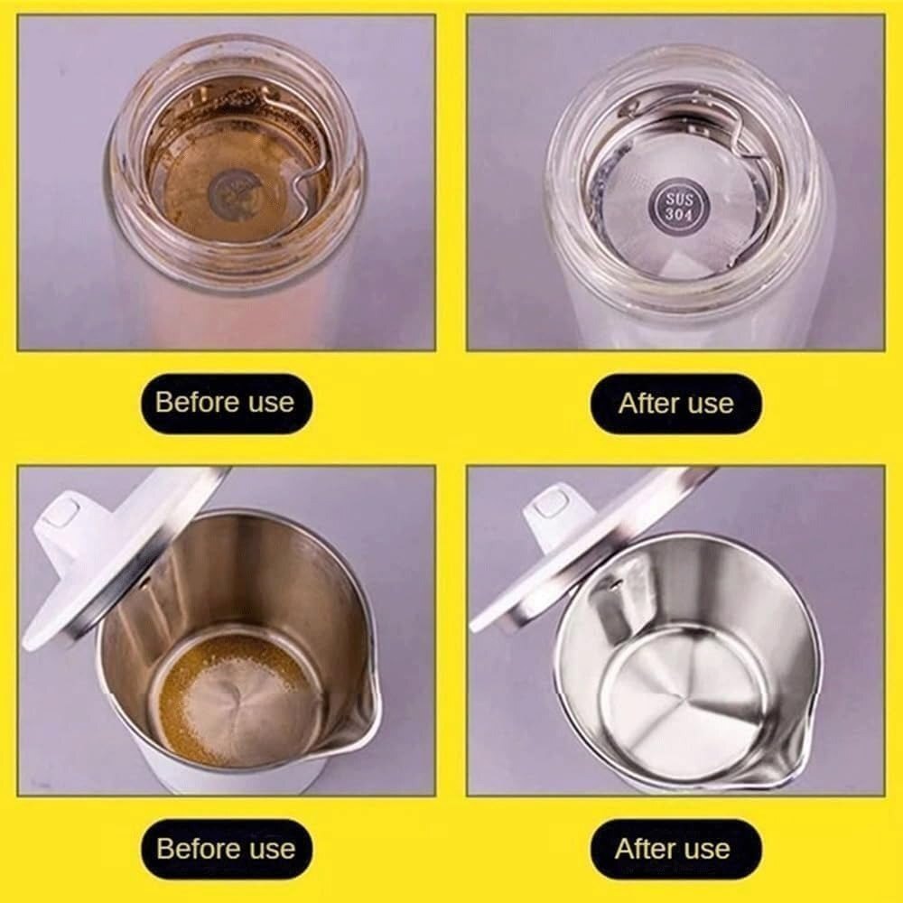 Mitsico 10 Pcs Scale Cleaning Tablet, Citric Acid Powder Household Cleaner - Effectively Removes Tea Stains, Scale, Grime, And Grease