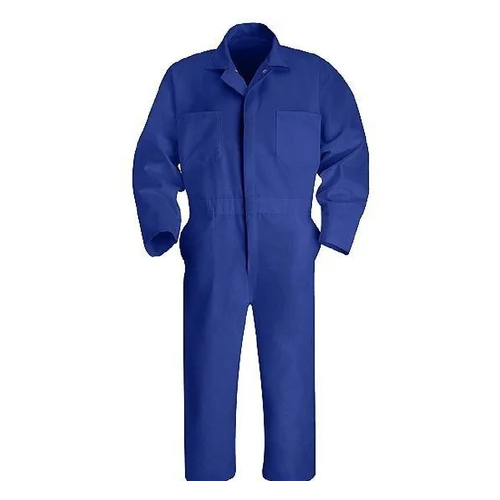 Factory Labour Uniform - Polyester Fabric, Unisex Fit, Blue Color | Full Sleeve, Customizable Logo, All-Season Washable Design