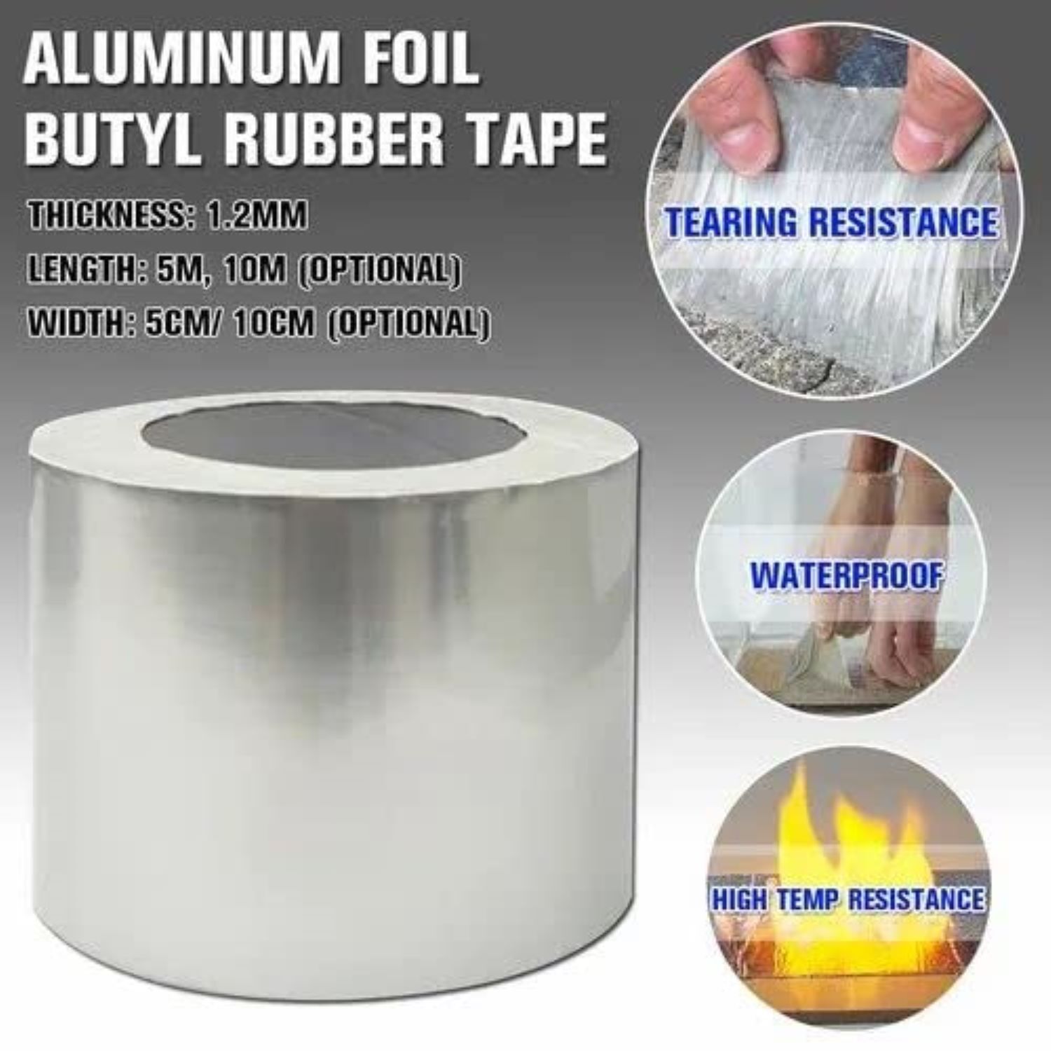 Alluminum Foil Tape - 2 Inch - Color: Silver