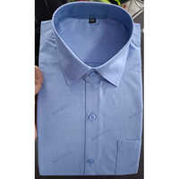 Men's Formal Cotton Shirt - Full Sleeves, Blue Color | Washable, Custom Logo, Plain Design For Summer