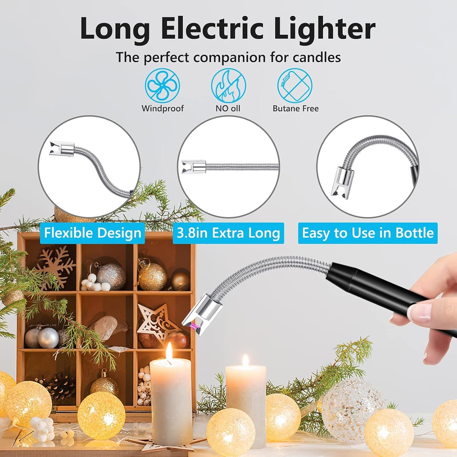 Usb Gas Lighter With Cable - Color: Silver