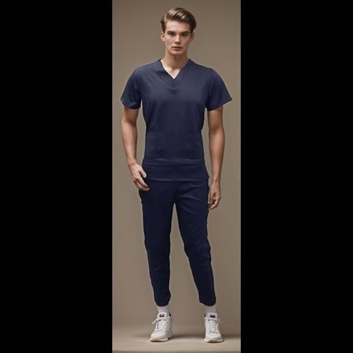 Scrub Spandex Stretchable Navy