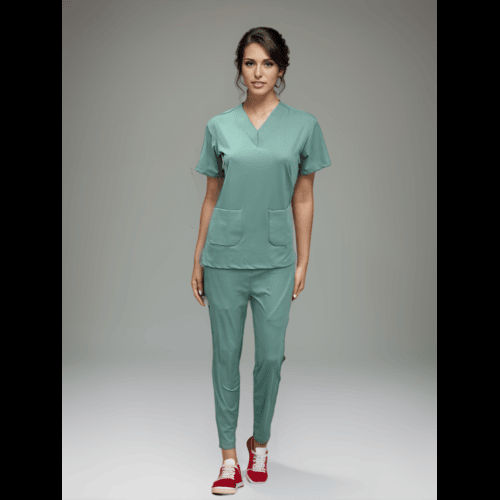 Scrub Spandex Stretchable Jade